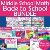 Middle School Math Back to School Essentials BUNDLE - Deco
