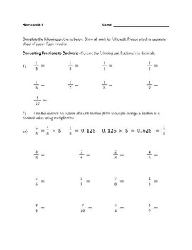 Preview of Middle School Math Basics Pack #2
