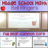 Math Bell Ringers/ Bell Work FULL YEAR with Answer Key