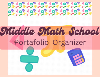 Preview of Middle School Math Binder or Portfolio Organizer with Domains and Practices