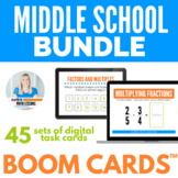Middle School Math Boom Cards™ - Bundle of Pre-Algebra Dig