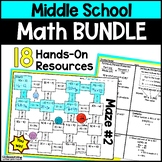 Middle School Math Bundle of Hands-On Activities