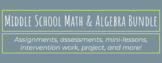 Middle School Math Bundle - Assignments, Quizzes, Exit Sli