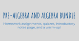 Middle School Math Bundle - Pre-Algebra and Algebra Resources