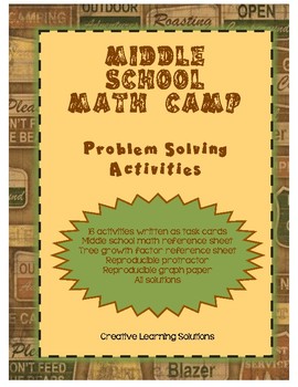 middle school problem solving worksheets