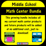 Middle School Math Center Bundle