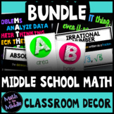 Middle School Math Classroom Decor BUNDLE