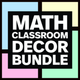 Middle School Math Classroom Decor Bundle - Math Posters &
