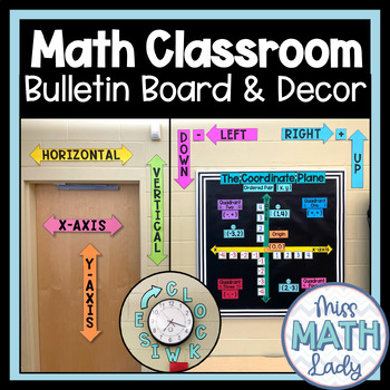 Middle School Math Classroom Decor Set with Math Bulletin Board | TPT