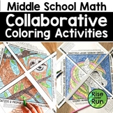 Middle School Math Coloring Activities Bundle for Groups