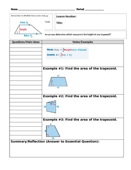 Preview of 6th Grade Math Cornell Notes Bundle