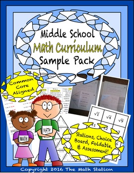 Preview of Middle School Math Curriculum Sample