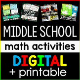 Middle School Math Digital Activities Bundle
