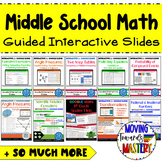 Middle School Math Digital Guided Interactive Lessons