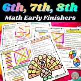 Middle School Math Early Finishers Perfect for Sub Days, H