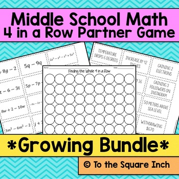 Preview of Middle School Math Game Bundle