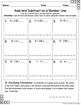 middle school homework page