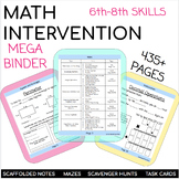 Middle School Math Intervention Binder BUNDLE - Growing Bundle