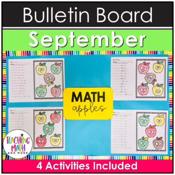 Preview of Middle School Math Bulletin Board Fall | Integers Decimals Bulletin Board