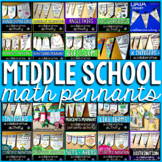 Middle School Math Pennants Bundle