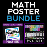 Middle School Math Poster Bundle - PEMDAS & Invisible Math