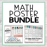 Middle School Math Poster Bundle - PEMDAS & Invisible Math