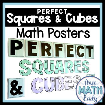Preview of Middle School Math Posters for Perfect Squares and Perfect Cubes