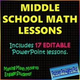 Middle School Math PowerPoint Bundle - Distance Learning