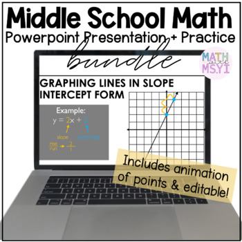 Preview of Middle School Math Presentation Bundle