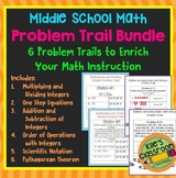 Middle School Math Problem Trail Bundle