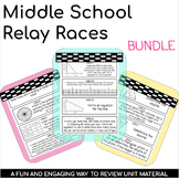 Middle School Math 9 Relay Race Review Games - Growing