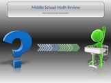 Middle School Math Review Game