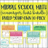 Middle School Math Scavenger Hunts Build-Your-Own Custom B