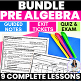Pre Algebra Skills Review Scaffolded Guided Notes Workshee