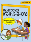 Middle School Math Stations - Single Outcome Probability Stations