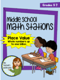 Middle School Math Stations - Whole Number Place Value to 