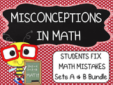 Common Core ~ Middle School Math ~ Students Fix Math Mistakes Bundle
