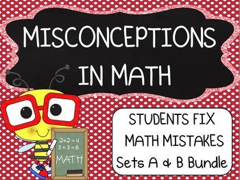 Preview of Common Core ~ Middle School Math ~ Students Fix Math Mistakes Bundle