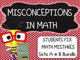 Common Core ~ Middle School Math ~ Students Fix Math Mista