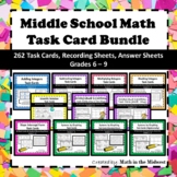 Middle School Math Task Card Bundle