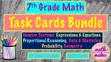 7th Grade Math Task Card Bundle - 17 sets - Over 400 Task Cards