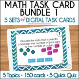 Middle School Math Task Cards & Quiz Bundle 1 Digital Resources