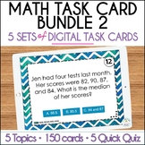 Middle School Math Task Cards and Quiz Bundle 2 Digital Resources