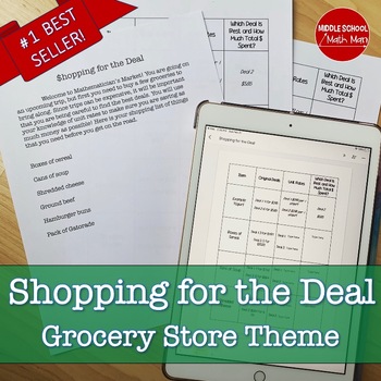 Preview of Finding and Comparing Unit Rates Activity | Shopping for the Deal Worksheets