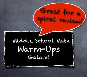 Preview of Middle School Math Warm-Ups Galore! Encourage Error Analysis & Reflection