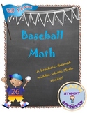 Middle School Math Word Problem and Game Baseball Review