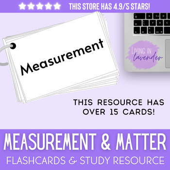 Preview of Middle School Measurement & Matter Test Prep: Flashcards