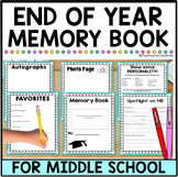 Middle School Memory Book Graduation Summer Yearbook End of Year