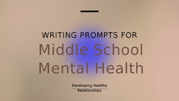 Preview of Middle School Mental Health Quotes for Writing Prompts - Healthy Relationships