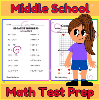 Preview of Middle School Miscellaneous Math for Standardized Test Preparation